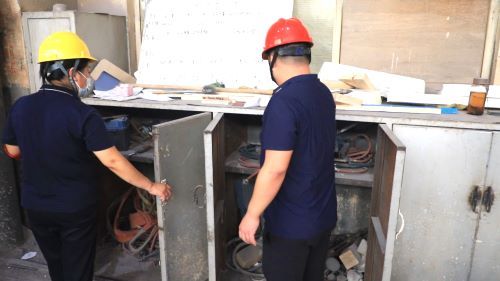 鑄鋼件生產(chǎn)廠家-騰飛鑄鋼例行安全檢查